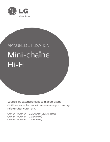 LG CM4341 Manuel du propriétaire | Fixfr