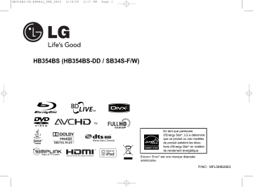 LG HB354BS Manuel du propriétaire | Fixfr