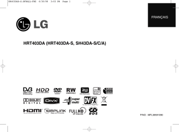 LG LG HRT403DA Manuel du propriétaire | Fixfr