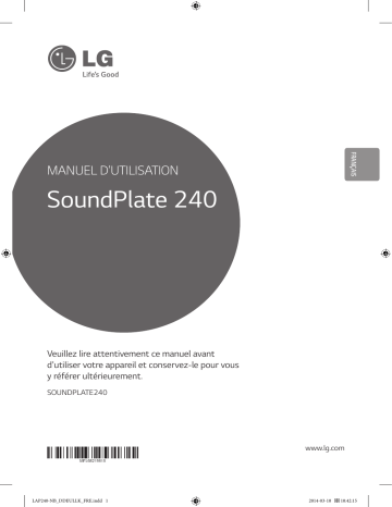 LG LAP240 | LG SOUNDPLATE240 Manuel du propriétaire | Fixfr