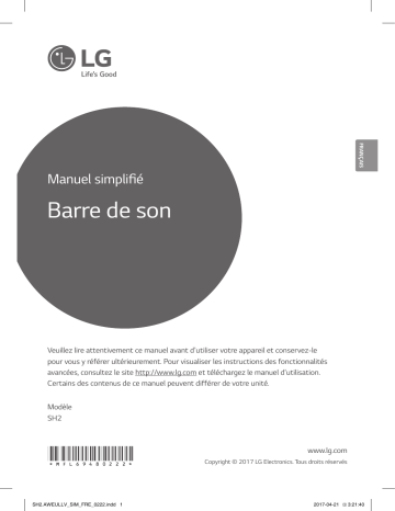 LG LG SH2 Manuel du propriétaire | Fixfr