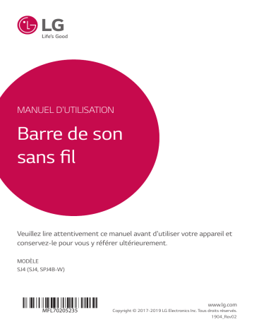 LG SJ4 Manuel du propriétaire | Fixfr