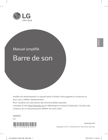 LG LG SJ1 Manuel du propriétaire | Fixfr