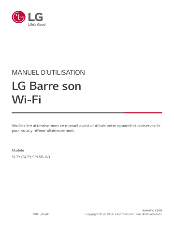 LG SL7Y Manuel du propriétaire | Fixfr