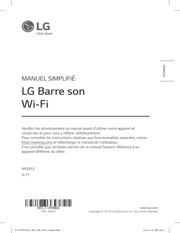 LG SL7Y Manuel du propriétaire | Fixfr