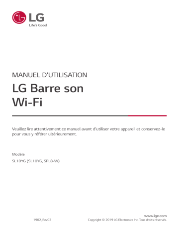 LG LG SL10YG Manuel du propriétaire | Fixfr