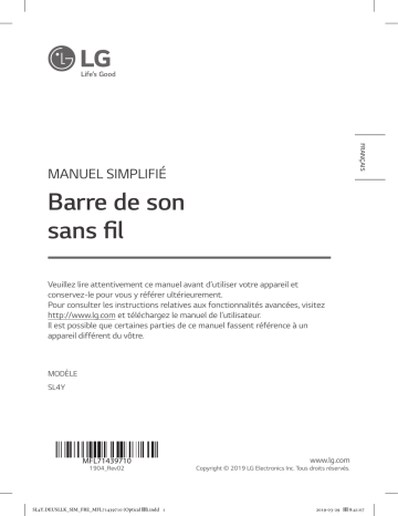 LG LG SL4Y Manuel du propriétaire | Fixfr