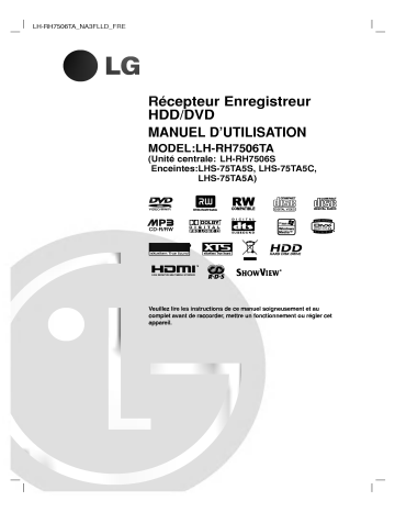 LG LH-RH7506TA Manuel du propriétaire | Fixfr