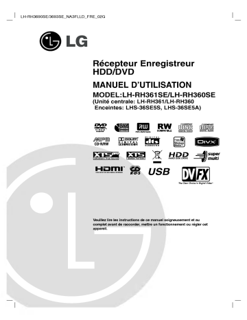 LG LH-RH360SE Manuel du propriétaire | Fixfr