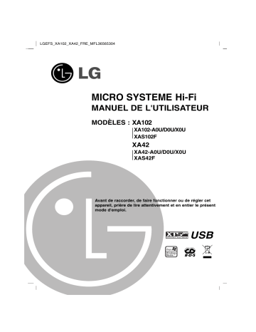 XA42 | LG XA102 Manuel du propriétaire | Fixfr