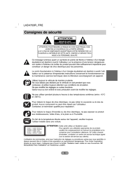 LG LAD4700R Manuel du propriétaire