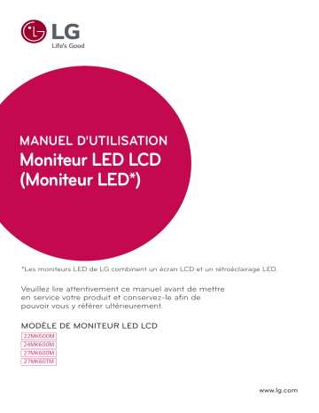 LG 24MK600M-B | LG 22MK600M-B | 22MK600M-B | 24MK600M-B | LG LG 27MK600M-B Manuel du propriétaire | Fixfr