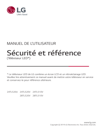 LG 24TL510V-PZ | 24TL510V-PZ | LG 28TL510V-PZ Manuel du propriétaire | Fixfr