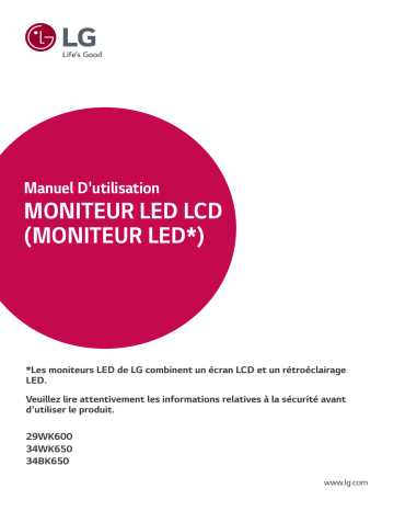 LG 29WK600-W | 29WK600-W | LG 34WK650-W Manuel du propriétaire | Fixfr