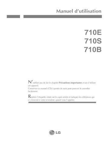 710E | LG 710S Manuel du propriétaire | Fixfr