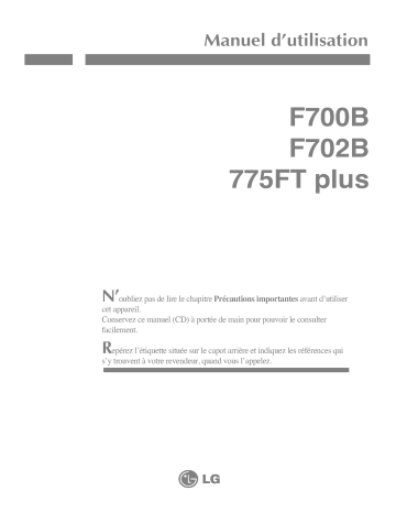 LG F700B Manuel du propriétaire | Fixfr