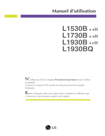 LG L1530BSNH Manuel du propriétaire | Fixfr