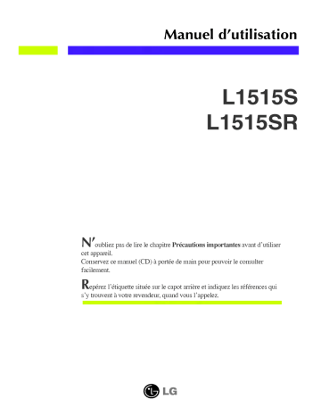 LG L1515S Manuel du propriétaire | Fixfr