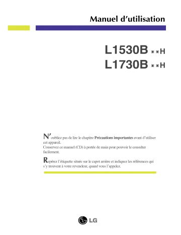 LG L1730BSNH Manuel du propriétaire | Fixfr