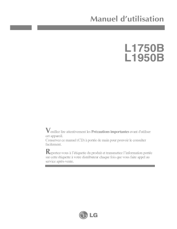 LG L1750SQ-BN Manuel du propriétaire | Fixfr