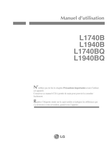 LG L1940B Manuel du propriétaire | Fixfr