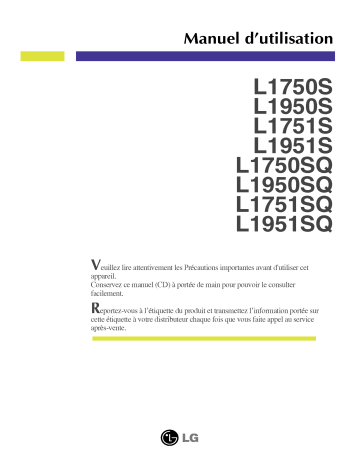 LG L1950SQ-GN Manuel du propriétaire | Fixfr