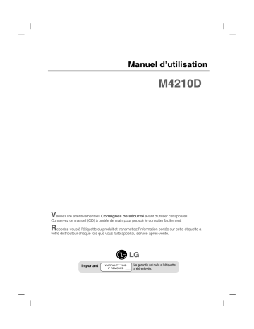 LG M4210D-B21 Manuel du propriétaire | Fixfr
