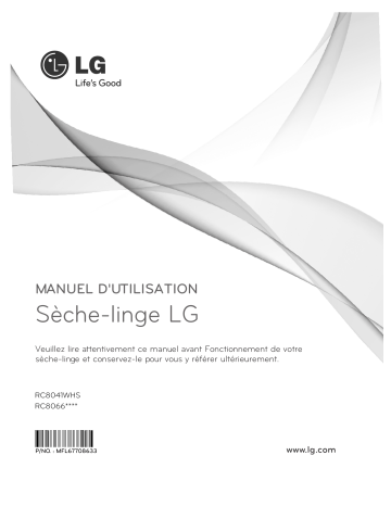 LG LG RC8066AS2Z Manuel du propriétaire | Fixfr