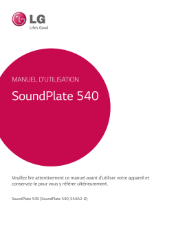 LG SOUNDPLATE540 Manuel du propriétaire