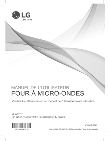 LG MH6535GDR | MH6535GDH | LG MH6535GDH | MH6535GDR | MH6535GDB | LG MH6535GDB | LG MH6535GDS Manuel du propriétaire | Fixfr