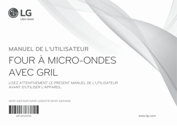 LG MHR-6884FR | MHR-6884FR | MHR-6894MK | LG MHR-6894MK | LG MHR-6893MR Manuel du propriétaire | Fixfr