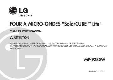 LG MP-9280W Manuel du propriétaire | Fixfr