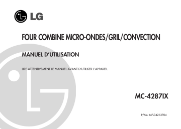 LG MC-4287IX Manuel du propriétaire | Fixfr