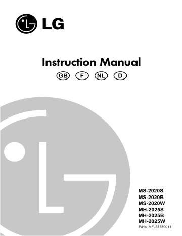 LG MH-2025W Manuel du propriétaire | Fixfr