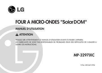 LG MP-3297IXC Manuel du propriétaire | Fixfr