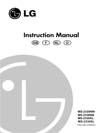 MS-2330NW | MS-2330SL | MS-2338SL | LG MS-2338NB Manuel du propriétaire | Fixfr