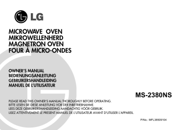 LG MS-2380NS Manuel du propriétaire | Fixfr