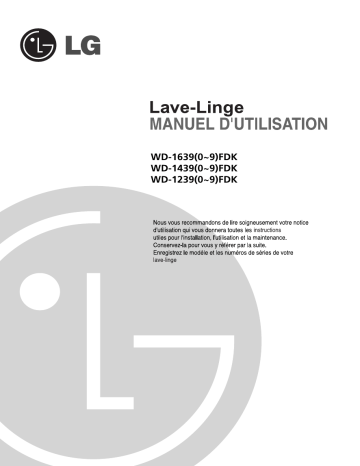 LG LG F16722WH Manuel du propriétaire | Fixfr