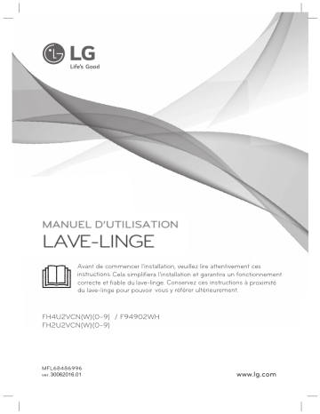 LG LG F94902WH Manuel du propriétaire | Fixfr