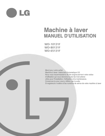 LG WD-10131F Manuel du propriétaire | Fixfr