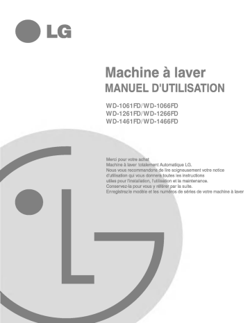 LG WD-1466FD Manuel du propriétaire | Fixfr