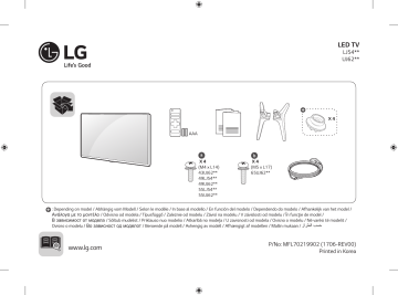 55LJ540V | LG 49LJ540V Manuel du propriétaire | Fixfr