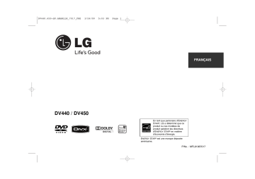DV440 | LG DV450 Manuel du propriétaire | Fixfr