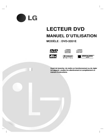 LG DVD-3351E Manuel du propriétaire | Fixfr