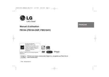 LG FB164 Manuel du propriétaire | Fixfr