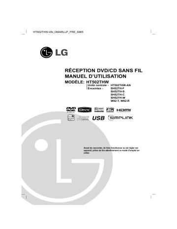 LG HT502THW-AN Manuel du propriétaire | Fixfr