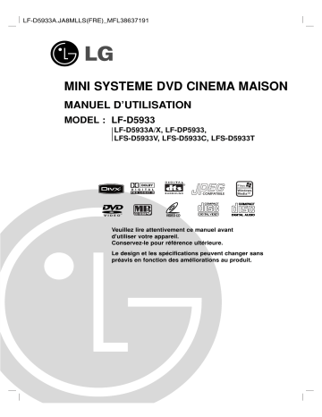 LG LF-D5933A Manuel du propriétaire | Fixfr