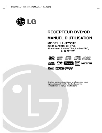 LG LH-T755TF Manuel du propriétaire | Fixfr