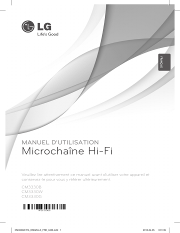 LG CM3330W Manuel du propriétaire | Fixfr