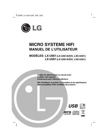 LG LX-U561A Manuel du propriétaire | Fixfr